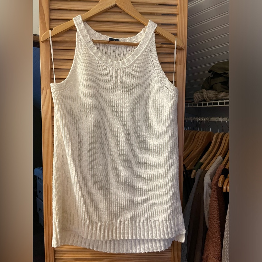 Eddie Bauer Cream Knit Tank Top
